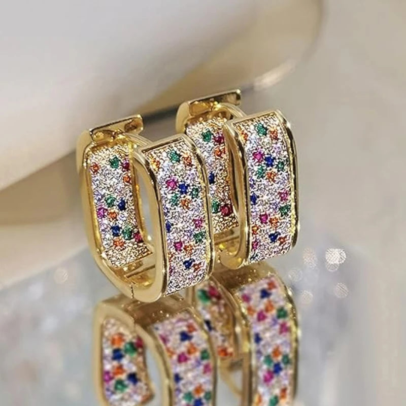 Pavé CZ Hoop Earrings