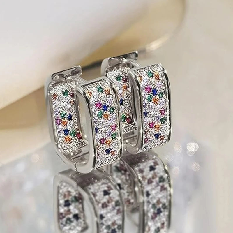 Pavé CZ Hoop Earrings